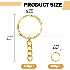 Iron Split Key Rings & Open Jump Rings Keychain Findings Kits&nbsp;DIY-YW0010-53G