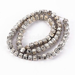 Electroplated Natural Lava Rock Beads Strands&nbsp;G-T114-72D