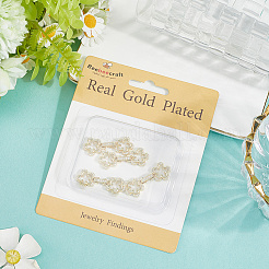 6Pcs Brass Micro Pave Clear Cubic Zirconia Fold Over Clasps&nbsp;KK-BBC0018-72