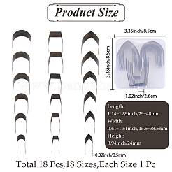 ステンレススチール製レザーベルトエンドパンチカッター18個  ステンレス鋼色  29~48x15.5~38.5x24mm&nbsp;TOOL-CL0001-05