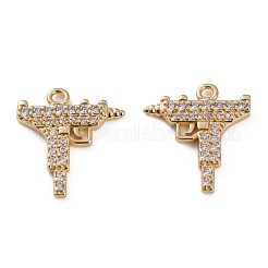 Brass Micro Pave Cubic Zirconia Pendants&nbsp;ZIRC-H115-05