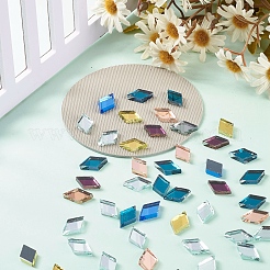 Rhombus Mosaic Tiles Glass Cabochons&nbsp;DIY-P045-12