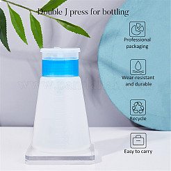 Diyのマニキュアの除去剤の貯蔵のびん  空のプラスチックプレスポンプボトルとフリップトップキャップ付き  防水ステッカーラベル  プラスチック漏斗ホッパーとドロッパー  透明  11.05cm  容量：180ミリリットル&nbsp;MRMJ-BC0001-93