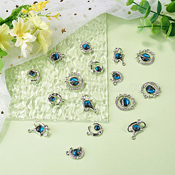 16Pcs 4 Styles Alloy Rhinestone Pendants&nbsp;FIND-TA0011-19