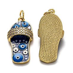Brass Clear Cubic Zirconia Pendants&nbsp;KK-B028-17G-C