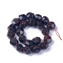 天然石ガーネットビーズ連売り  多面カット  ラウンド  14~21x14~18x14~18mm  穴：1.5mm  約30個/連  15.3インチ（39cm）&nbsp;G-I225-05-B