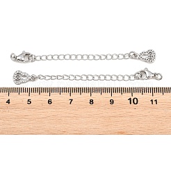 Brass Curb Chain Extender&nbsp;KK-P354-10P