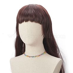 Glass Seed Beaded Charms Necklace for Women&nbsp;NJEW-JN04189