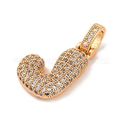 Brass Micro Pave Cubic Zirconia Pendants&nbsp;KK-C076-29J-G01