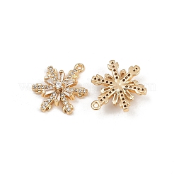 Brass Micro Pave Cubic Zirconia Pendants&nbsp;KK-K407-19G