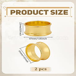 合金ナプキンリング  ナプキンホルダー装飾  場所セッティング用  ゴールドカラー  47x23mm&nbsp;AJEW-WH0609-176G