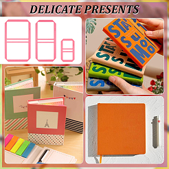 3Pcs 3 Styles Acrylic Sticky Notes Bookbinding Guide Template&nbsp;DIY-WH0622-192