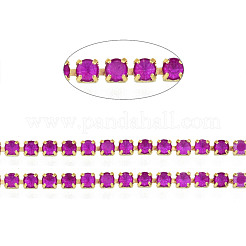 Brass Rhinestone Strass Chains&nbsp;CHC-N017-003B-B07