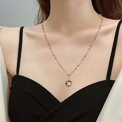 10Pcs Eco-Friendly Brass with Glass Pendants&nbsp;KK-SZ0005-78