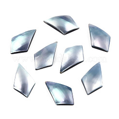 ナチュラル ターボ コーニュラス/トップ シェル カボション  アクリルと黒のリップシェル付き  染め  凧  空色  20x12x3.5~4mm&nbsp;SSHEL-N003-154
