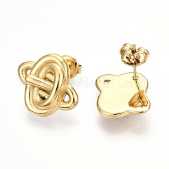 Ion Plating(IP) 304 Stainless Steel Stud Earrings&nbsp;EJEW-P258-26G