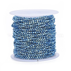 Electroplated Brass Faceted Ball Chains&nbsp;KK-G358-B02