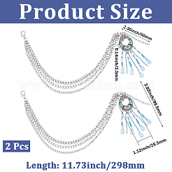 Ethnic Style Alloy Multilayer Shoe Decoration Chain with Tassel Charms&nbsp;DIY-WH20053-98