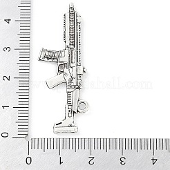 Tibetan Style Alloy Submachine Gun Pendants&nbsp;TIBEP-Q043-134-RS