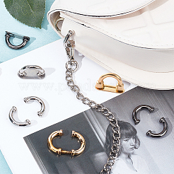 24 Sets 3 Colors Aluminum Alloy Bag Hanger D Buckles&nbsp;FIND-WR0003-74