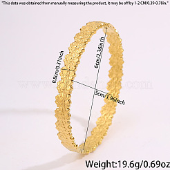 304 Stainless Steel Lotus Flower Hinged Cuff Bangles for Women&nbsp;WGFB475-01