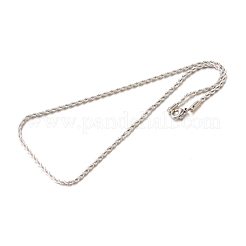 変色しにくい304ステンレススチールロープチェーンネックレス  カニカン付き  ステンレス鋼色  15.7インチ（39.9cm）x2.5mm&nbsp;NJEW-J032-20P