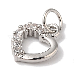 Rack Plating Brass & Clear Cubic Zirconia Pendants&nbsp;KK-L216-013P