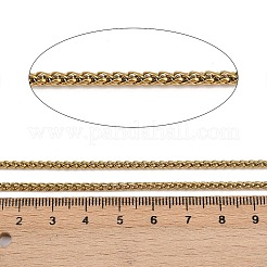 304ステンレススチール製喜平チェーン  溶接されていない  イオンプレーティング（ip）  スプールで  ゴールドカラー  2~2.5mm&nbsp;CHS-A019-02G