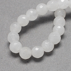 Natural White Jade Bead Strands&nbsp;G-R166-8mm-03