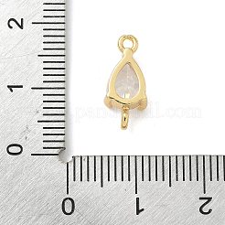 Brass Pave Cubic Zirconia Connector Charms&nbsp;KK-Z120-31G-03