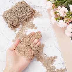 レースティムリボン  衣料品用  花柄  淡い茶色  2-5/8インチ（68mm）&nbsp;OCOR-GF0002-75