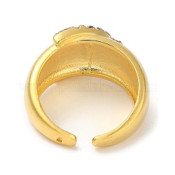 Rack Plating Brass Micro Pave Cubic Zirconia Cuff Finger Rings for Women&nbsp;RJEW-C114-16F-G