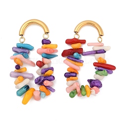 304 Stainless Steel Acrylic Chip Stud Earrings&nbsp;EJEW-U045-03G