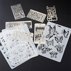 Plastic & Stainless Steel Drawing Stencil&nbsp;DIY-TA0003-19