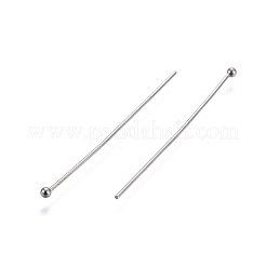 変色しにくい304ステンレススチール製ボールヘッドピン  ステンレス鋼色  39.5x1.8x0.7mm&nbsp;STAS-L221-49P