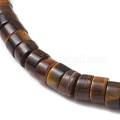 天然タイガーアイビーズ ストレッチブレスレット 男性用 女性用  内径：2インチ（5.1cm）&nbsp;BJEW-JB11670-05