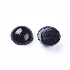 プラスチック人形の目  クラフトアイ  工芸用  かぎ針編みのおもちゃとぬいぐるみ  半円  ブラック  10x4mm&nbsp;DIY-WH0134-59H