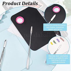 Acrylic & 410 & 430 Stainless Steel Palette and Double Head Spoon Palette Spatulas Stick Rod&nbsp;MRMJ-FG0001-12