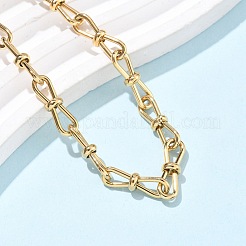 304ステンレススチール製蝶結びリンクアンクレット（女性用）  14KGP本金メッキ  8-1/4インチ（210mm）&nbsp;AJEW-U025-02G