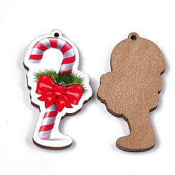 Printed Basswood Big Pendants&nbsp;WOOD-S045-051