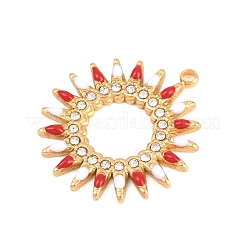 304 Stainless Steel Rhinestone Pendants&nbsp;STAS-D264-05G