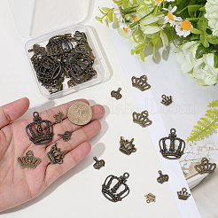 60Pcs 6 Styles Tibetan Style Alloy Charms&nbsp;FIND-BM0001-46