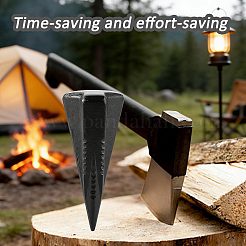 スチール製薪割り機  薪割り道具  コーン  ブラック  6.7x7.8x17cm&nbsp;TOOL-WH0165-54