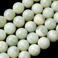天然岫岩のヒスイのビーズ連売り  ラウンド  14~14.5mm  穴：1.2mm  約28~30個/連  15.35~16.14''（39~41センチメートル）&nbsp;G-H343-D13-14mm