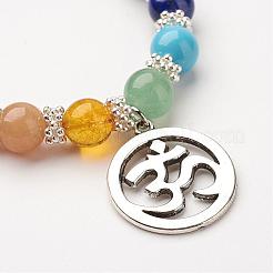 Gemstone Bead Charm Bracelets&nbsp;BJEW-JB02600--05