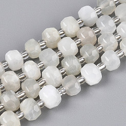 Natural White Moonstone Beads Strands&nbsp;G-N327-08A-09