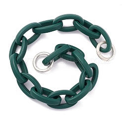 アクリルアズキチェーン  バッグの交換用アクセサリー  ミックスカラー  37cm  リンク：36x21x6.5mm  1連 /セット&nbsp;SACR-CA0001-01