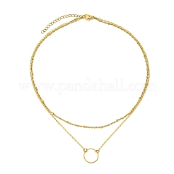 Brass Layered Necklace for Women&nbsp;NJEW-JN04912
