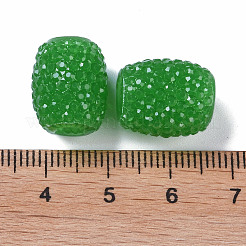 Opaque Resin European Jelly Colored Beads&nbsp;RESI-B025-02A-11