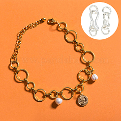 4Pcs 2 Styles 925 Sterling Silver S-Shaped Hook Clasps&nbsp;STER-GO0001-16